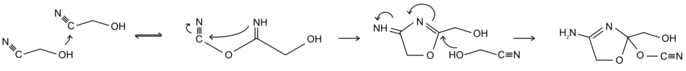 The chemical can be used to polymerize an amine and the mechanism for polymerization is shown